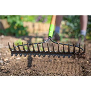 Ames D Side Soil Rake Carbon